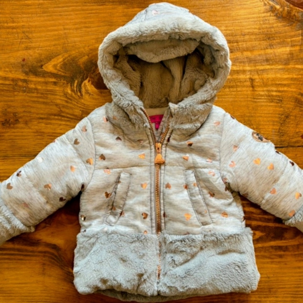 COPY - "Betsey Johnson" Coat w Hood. Size 18Mo.